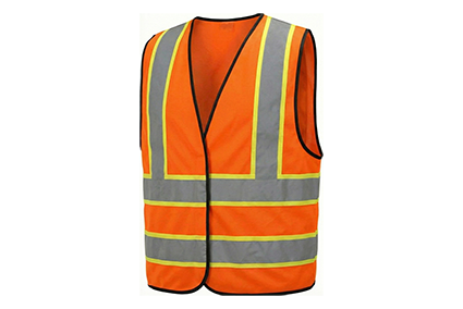 HIGH-VISIBILITY | BASIC VEST | Orange 1inch Reflective tape and contrast tape